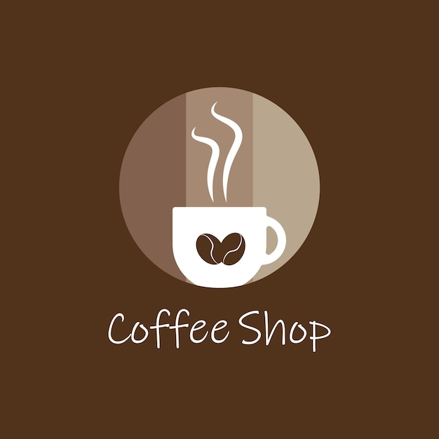 Coffeeshop-logo. Minimalistisch coffeeshop logo concept