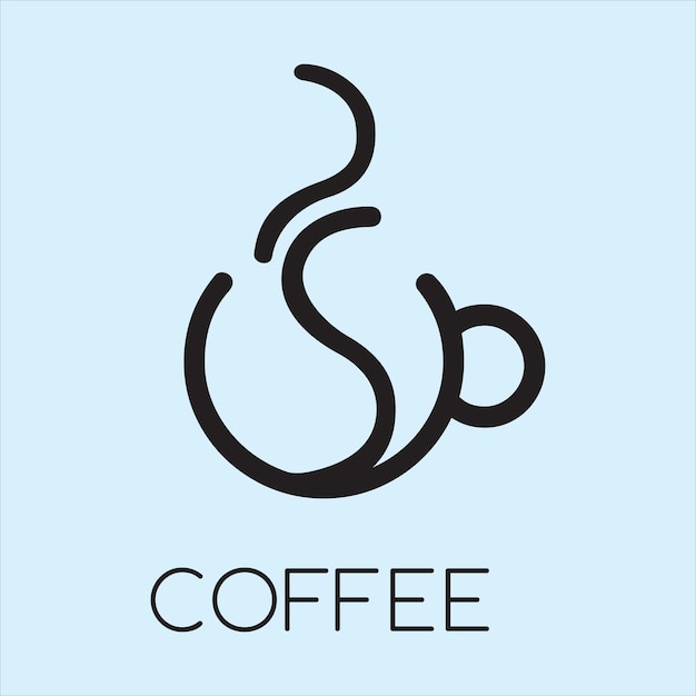 Coffeeshop logo ontwerp illustratie