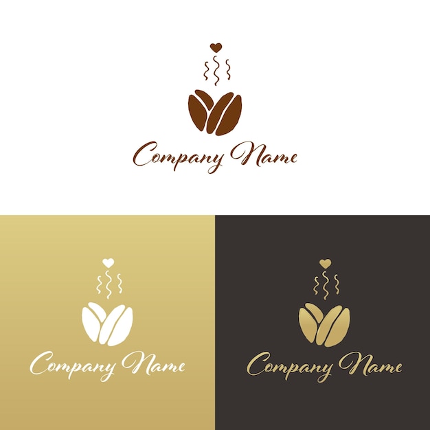 Coffeeshop logo sjabloon natuurlijke abstracte koffiekopje met stoom koffiehuis embleem creatieve café logo moderne trendy symbool ontwerp vectorillustratie