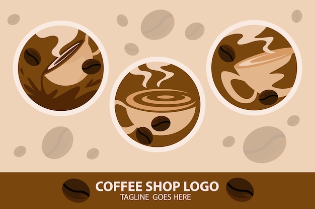 Coffeeshop logo sjabloon vector ontwerp