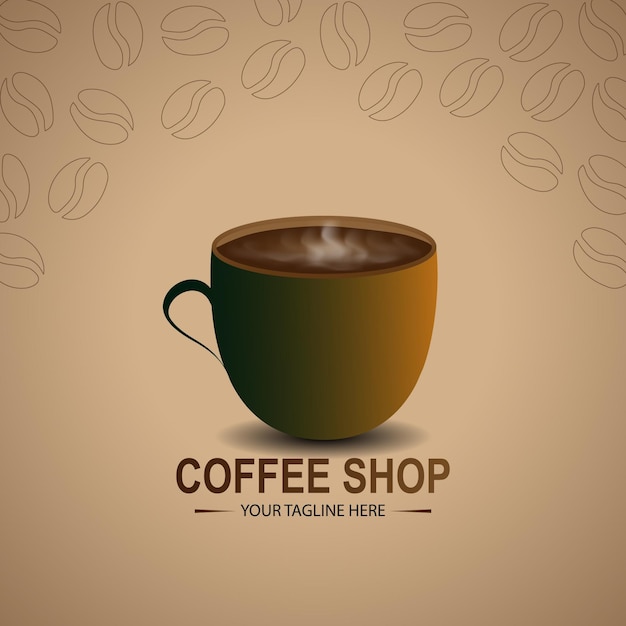 Vector coffeeshop logo sjabloonontwerp