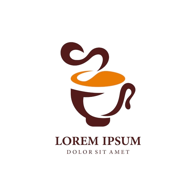 Coffeeshop Minimalistisch vectorlogo. Koffiebonen logo sjabloon