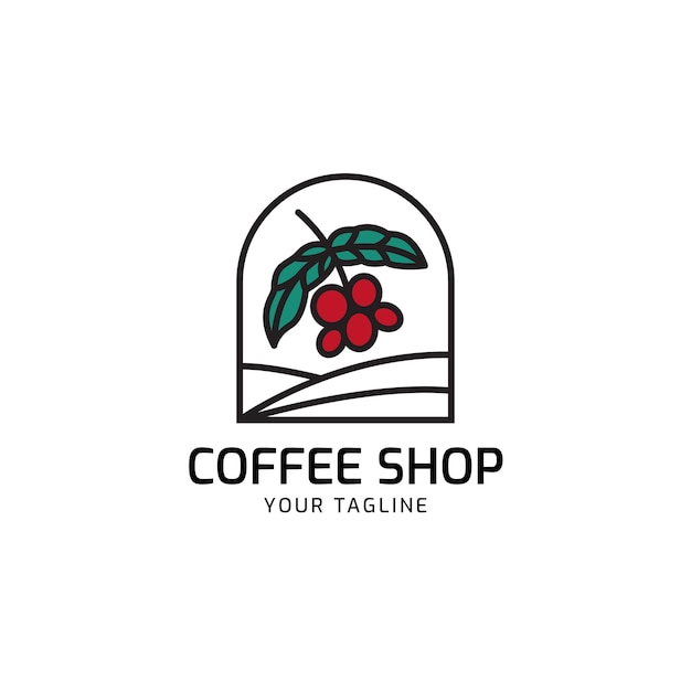 Vector coffeeshop pictogram logo afbeelding