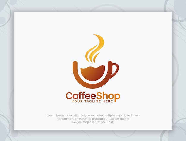 Coffeeshop vector logo ontwerp