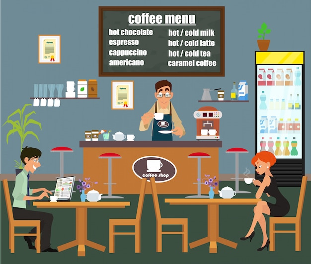 Vector coffeeshop