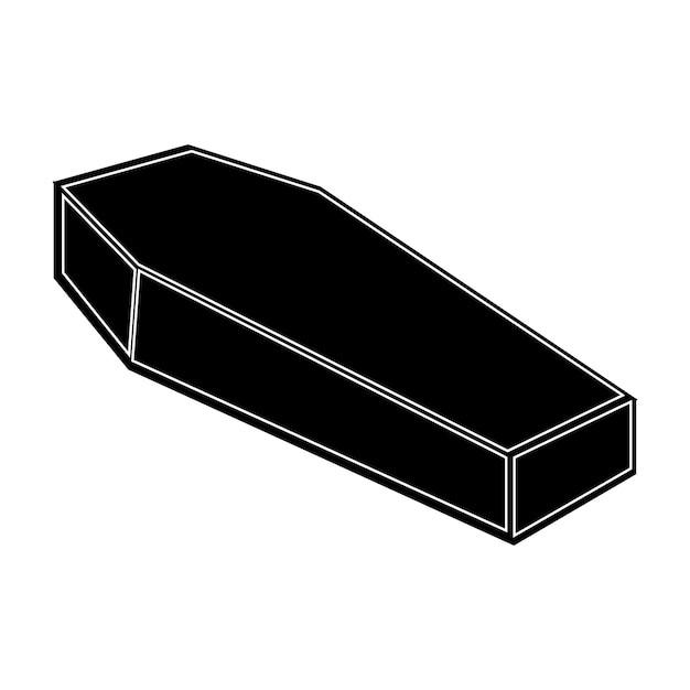 Coffin icon logo vector design template