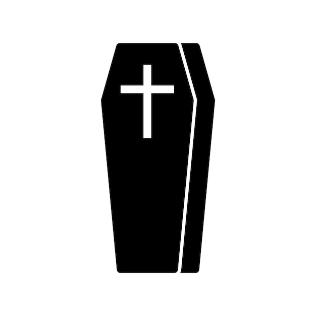 Coffin icon vector