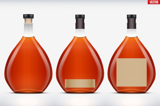 Cognac fles set mockup