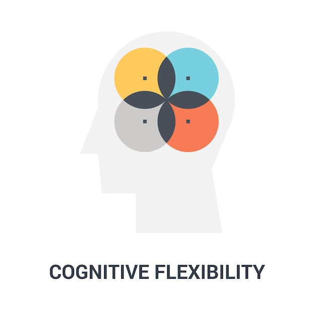 Cognitive flexibility icon concept