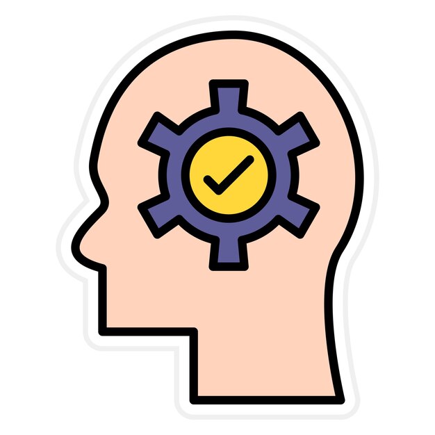 Vector cognitive icon vector image can be used for mental health