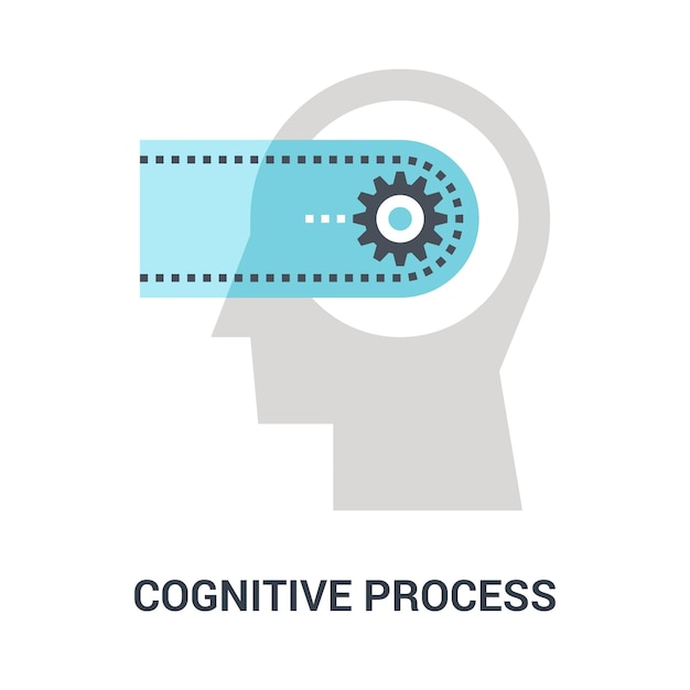 Cognitive process icon concept