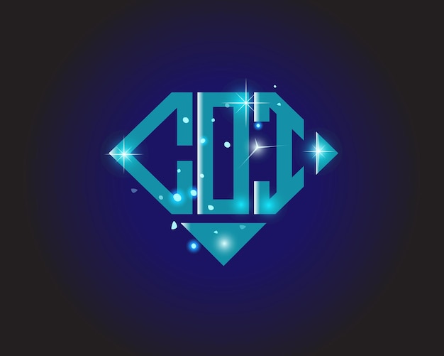 Начальный современный векторный шаблон логотипа COI