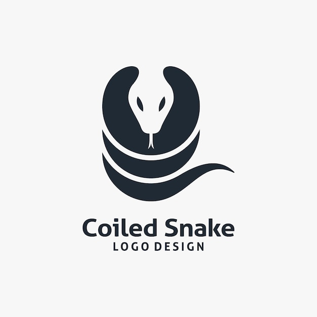 Vector coiled snake logo design