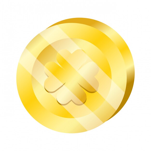 Vector coin gold wealth