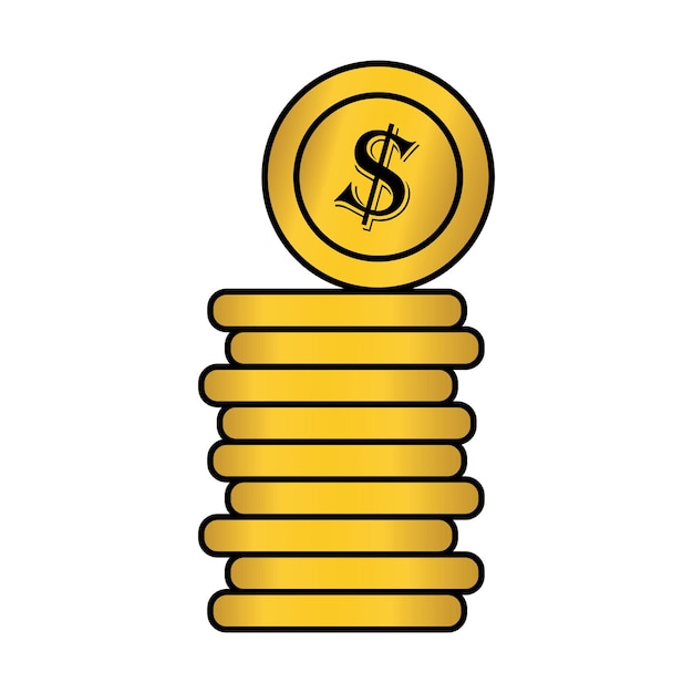 Vector coin icon vector illustration logo design