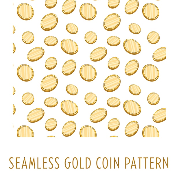 Vector coin seamless pattern