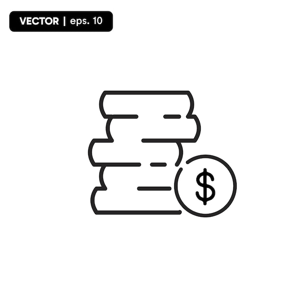 Vector coin stack icon financiën en zaken icon vector eps 10