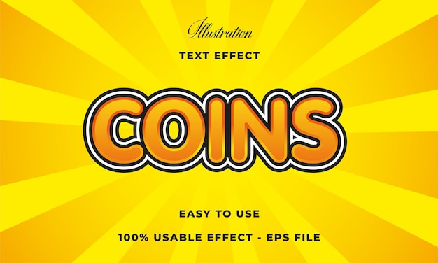 coin text effect