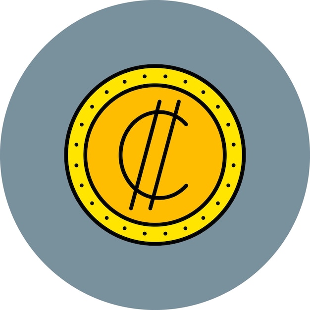 Vector a coin with a dollar sign on it that says dollar