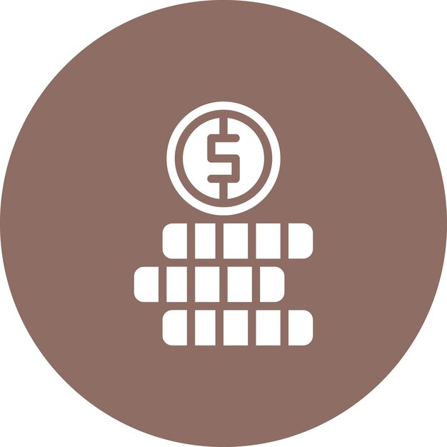 Vettore illustrazione dell'icona vettoriale delle monete di business startup