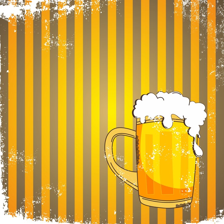 Vector cold beer