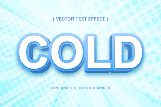 Cold blue frozen editable text effect style template