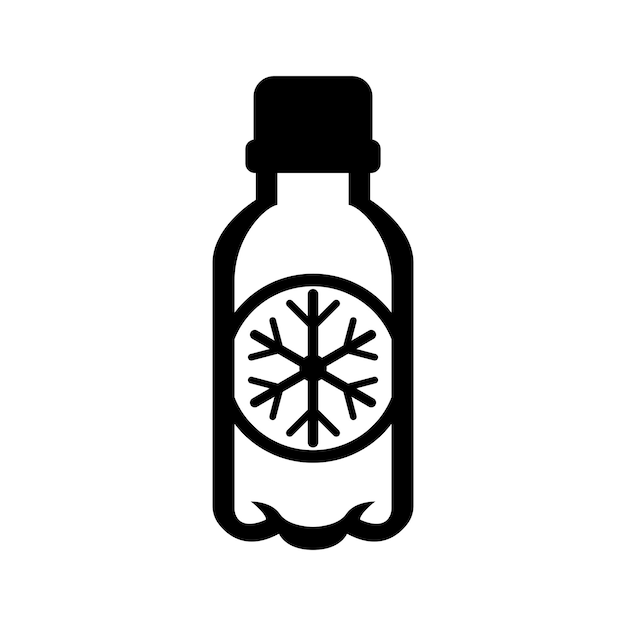 cold bottle drink logo icondesign vector illustration template