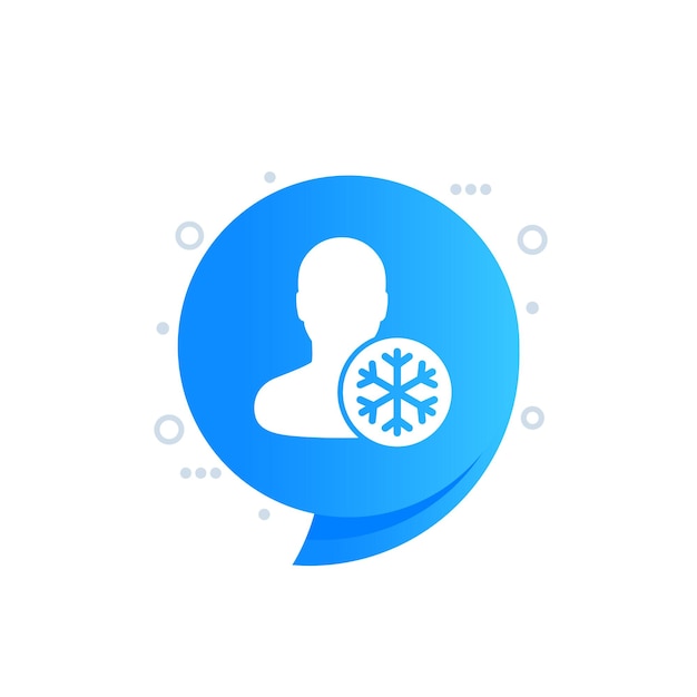 Cold or chill icon vector