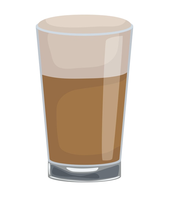 cold coffee with cream icon isolated