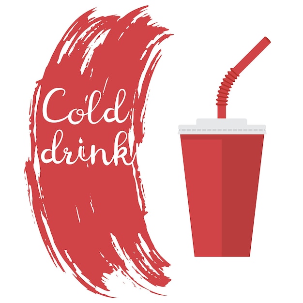 Cold drink vector