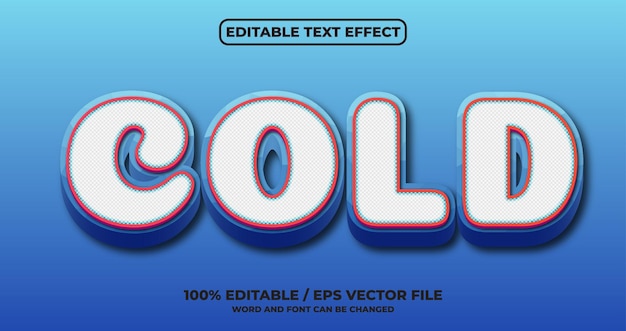 Cold editable text effect