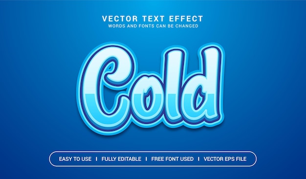 Cold Editable Vector Text Effect