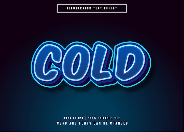 Cold Icy Text Style Effect