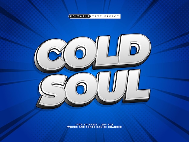 コールド・ソウル (Cold Soul) は近代的なテキストスタイルで編集可能なテキスト効果です