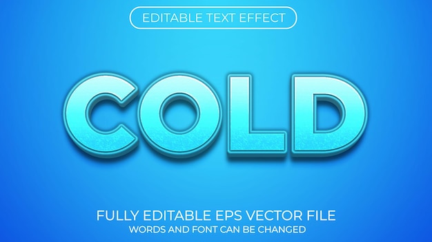 Cold text effect