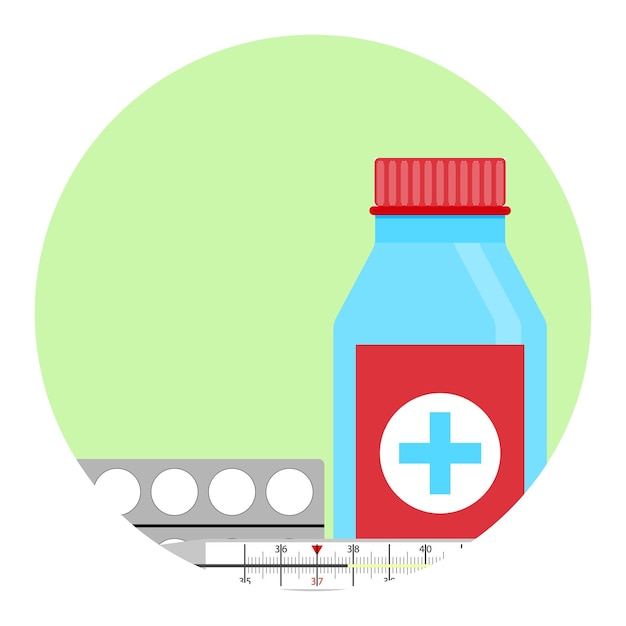 Cold treatment vector icon