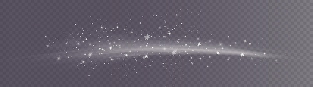 Cold winter wind texture. Holiday vector blizzard. Christmas effect of a cold blizzard. Vector PNG.