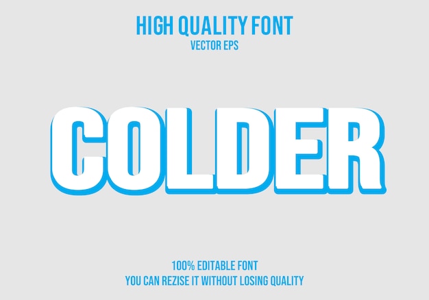 Colder text font effect