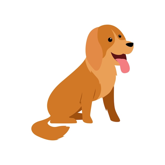 Colección de ilustraciones vectoriales para perros golden retriever