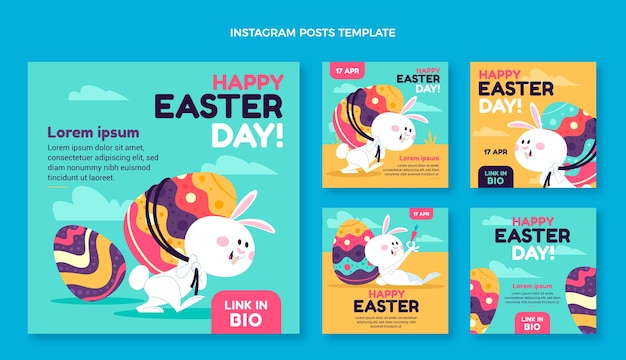 Colección de publicaciones de Instagram de Pascua