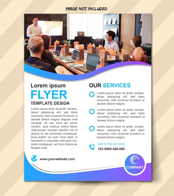 Colerful flyer Design template