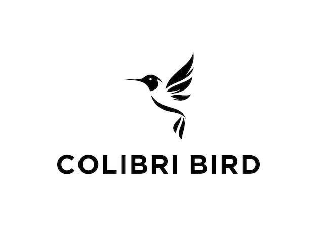 colibri vogel logo ontwerp vectorillustratie