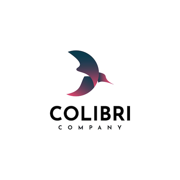 Colibri vogel logo ontwerp