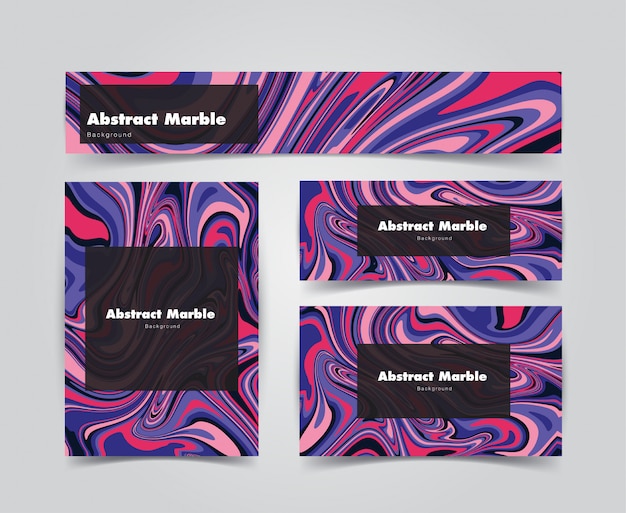 Coll moderne abstracte marmeren patroon achtergrondbundelreeks. set is geschikt voor covers, achtergrond, visitekaartje achtergrond, uitnodiging achtergrond, voucher achtergrond en elk ander creatief gebruik