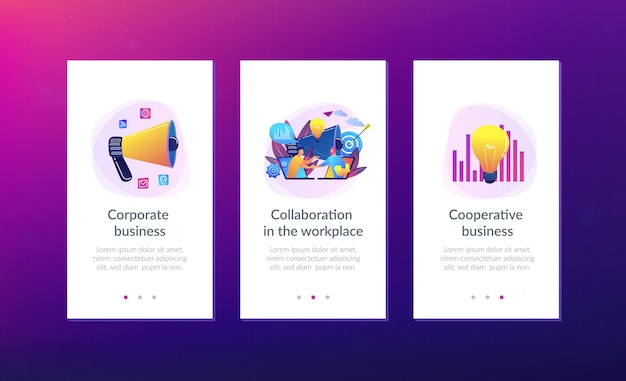 Collaboration app interface template