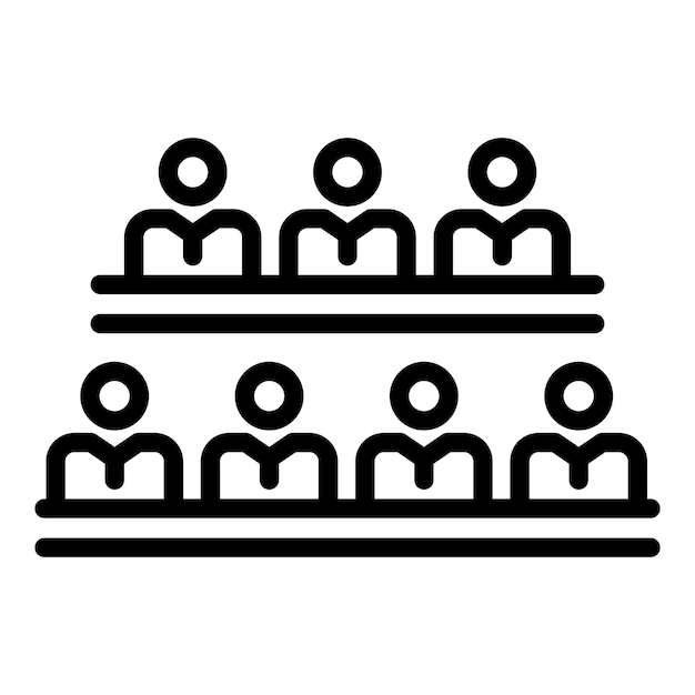 Вектор Значок группы сотрудничества контур векторной иконки группы сотрудничества для веб-дизайна изолирован на белом фоне