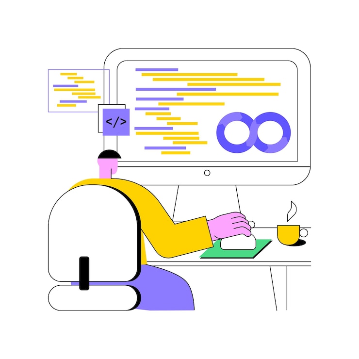 Vector collaborative framework isolated cartoon vector illustrations