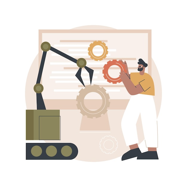 collaborative robotics concept illustration