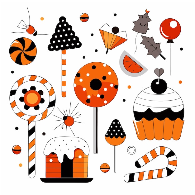 a collage of different candies and candy
