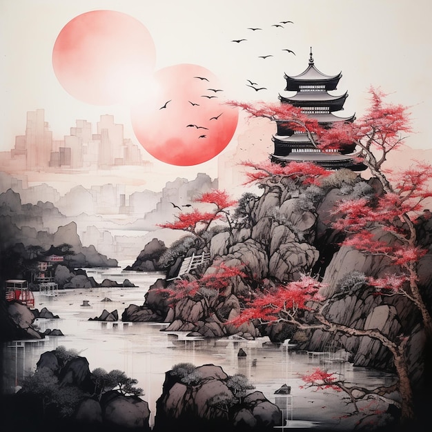 Collage kunst Japanse koi schilderij Gao xingjian schilderijen houtdrukkunstenaars
